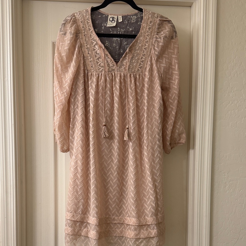 Beige Mini Dress